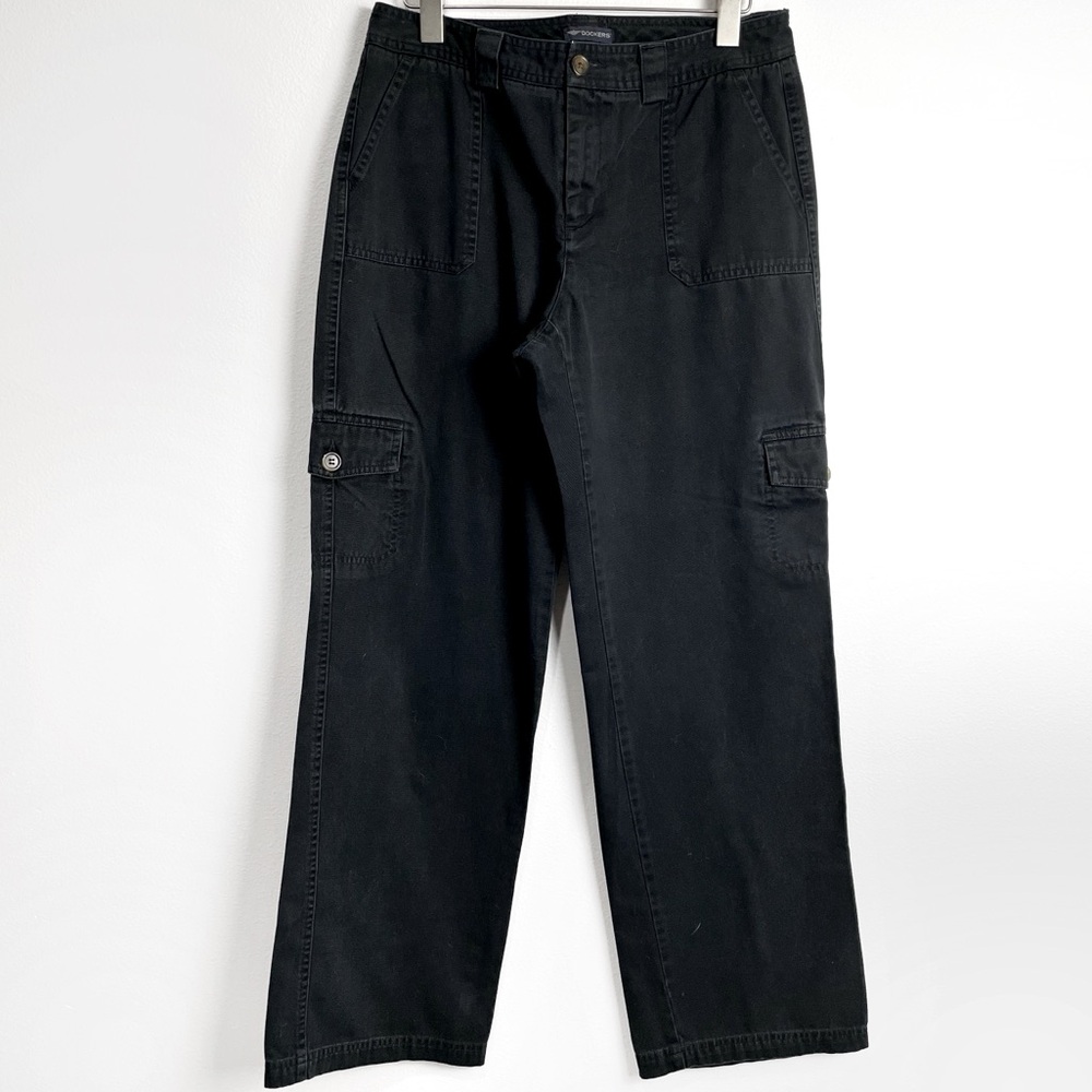 Dockers Women’s Cargo Pant Denim Chino Pant Black Size Medium